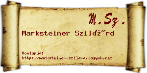 Marksteiner Szilárd névjegykártya